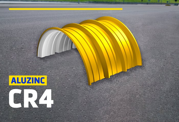 ALUZINC CR4 CURVO AMARILLO
